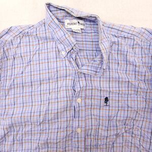 Breakfast Creek Flannel Casual Long Sleeve Button Up Shirt Mens Size M Blue